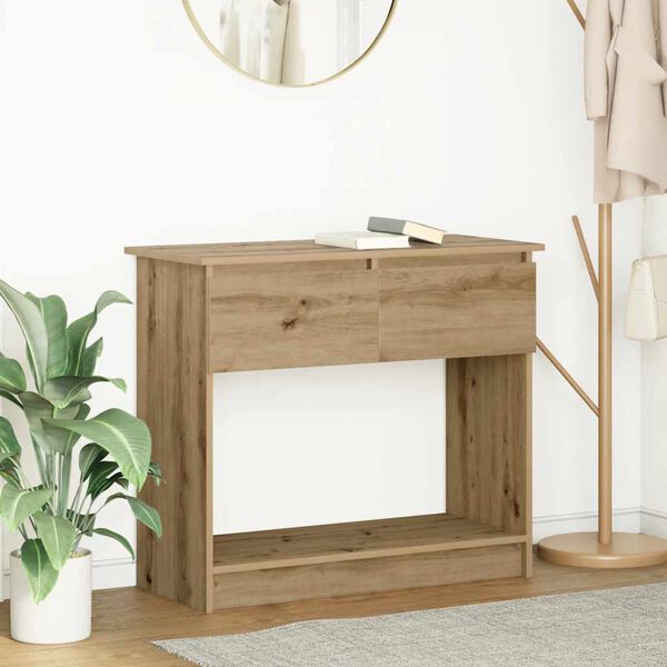 vidaXL Console Table Artisan oak Engineered wood Medium Console Table
