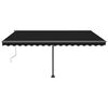 vidaXL Retractable Awning Anthracite Powder-coated aluminum