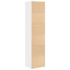 vidaXL Bookcase White Engineered wood Medium Bookcase Rectangular