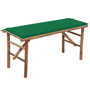vidaXL Garden Bench Natural Bamboo, Green Bamboo, 100% Polyester