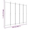 vidaXL 5-Panel Room Divider Anthracite 98.4"x78.7" Fabric