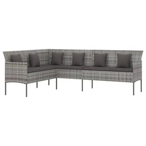 vidaXL Garden Sofa Grey, Anthracite