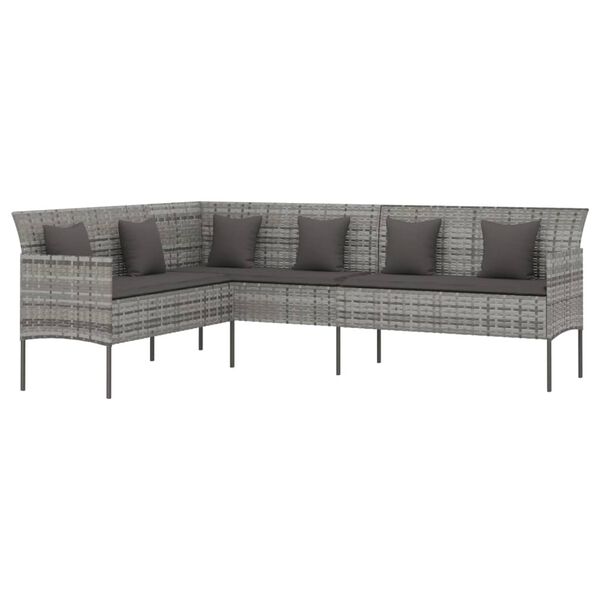 vidaXL Garden Sofa Grey, Anthracite