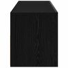 vidaXL Bedside Cabinet Black Oak 23.62 x 13.78 x 15.75 in