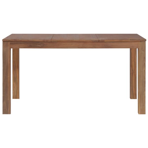 vidaXL Dining Table Solid Teak Wood with Natural Finish 55.1"x27.6"x29.9"