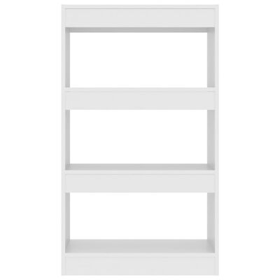 vidaXL Book Cabinet/Room Divider White 23.6"x11.8"x40.6" Engineered Wood
