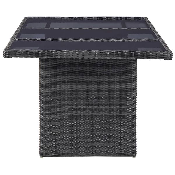 vidaXL Outdoor Dining Set Black and dark grey