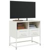 vidaXL TV Cabinet White Steel Medium TV Cabinet Rectangular