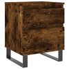 vidaXL Bedside Cabinet Set of 2 Smoked oak Engineered wood, metal Medium