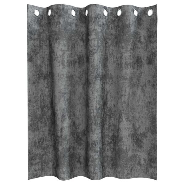 vidaXL Curtain with Curtains 2 pcs Gray 55.1" x 55.1" Velvet