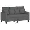 vidaXL Sofa Set Dark Gray Polyester Large Sofa Set Rectangular