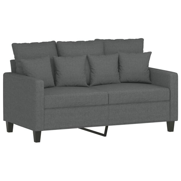 vidaXL Sofa Set Dark Gray Polyester Large Sofa Set Rectangular