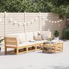 vidaXL Garden Lounge Set Cream white Solid acacia wood Medium Modular