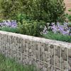 vidaXL Gabion Raised Bed Silver Galvanized Steel Large