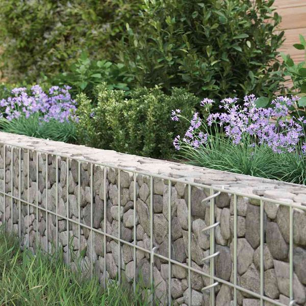 vidaXL Gabion Raised Bed Silver Galvanized Steel Large