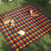 vidaXL Picnic Blanket Foldable Multicolor Plaid 78.7"x78.7" Velvet