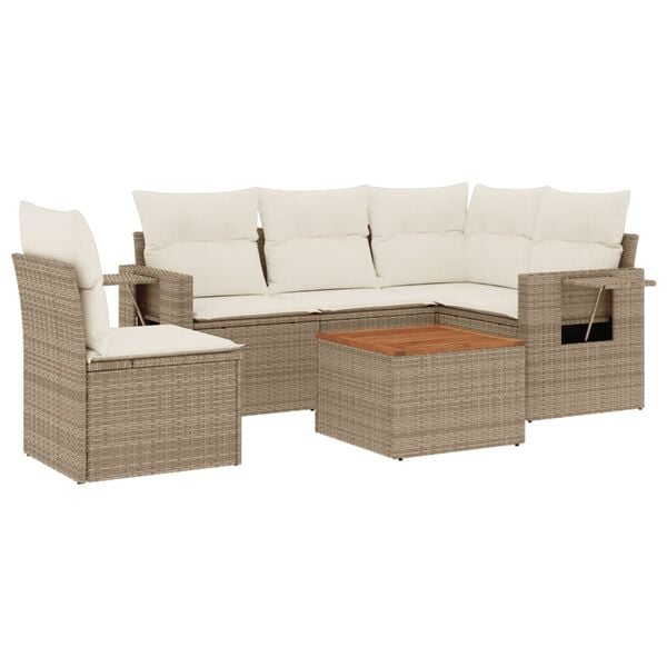 vidaXL Garden Sofa Set Beige