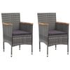 vidaXL Garden Dining Set Grey