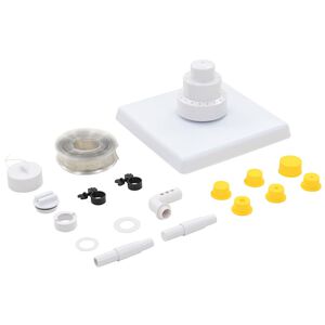 vidaXL Fountain White Polypropylene Regular Height-Adjustable Fountain