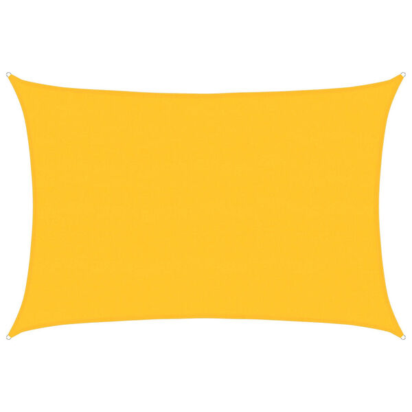 vidaXL Sunshade Sail 1.75 oz/ft&sup2; Rectangular Yellow 16.4x19.7' HDPE
