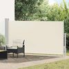 vidaXL Side Awning Cream Polyester (Screen), Steel (Stand) 63x118 in