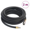 vidaXL Hybrid Air Hose Black 0.6" 6.6' Rubber and PVC