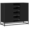 vidaXL Sideboard Black Engineered wood and metal Sideboard Rectangular