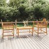 vidaXL Garden Chair Set of 2 Natural Teak Solid Teak Wood Medium