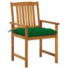 vidaXL Patio Chair Set of 2 Green Solid Acacia Wood Standard Durable