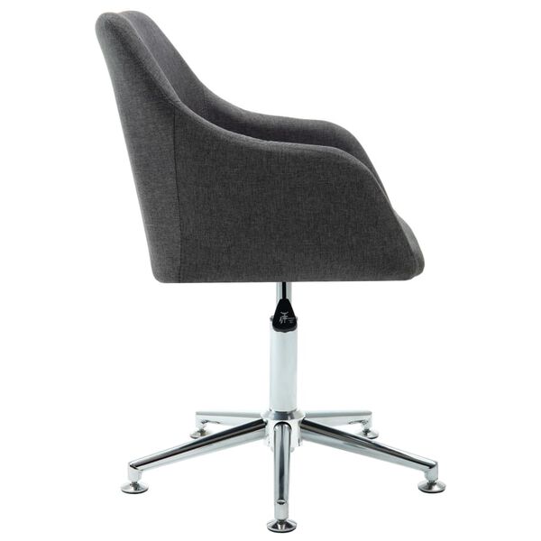 vidaXL Office Chair Dark Gray Polyester fabric, plywood, steel Standard