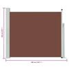 vidaXL Side Awning Brown screen, Grey stand