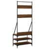 vidaXL Clothes Rack Brown Oak Engineered Wood, Metal Compact