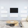 vidaXL TV Cabinet Set Set of 7 White Engineered wood Large Storage