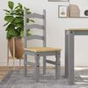 vidaXL Dining Chair Grey Solid pine wood Standard Durable Dining Chair