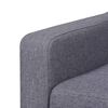vidaXL Sofa Gray Polyester fabric and wood Large Seats Lots Sofa