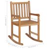 vidaXL Rocking Chair Beige Solid Teak Wood Standard Rocking Chair