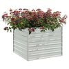 vidaXL Garden Raised Bed Silver Galvanized Steel Large Garden Raised Bed