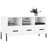 vidaXL TV Cabinet White Engineered Wood, Iron Medium TV Cabinet
