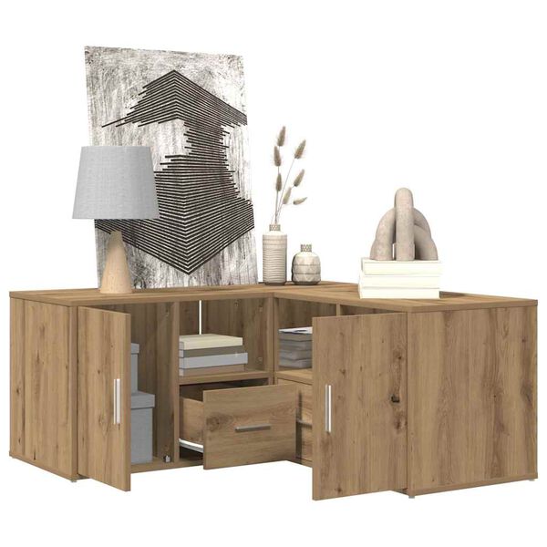 vidaXL Corner Cabinet Artisan Oak Engineered Wood Medium Corner Cabinet