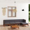 vidaXL Garden Lounge Set Dark Grey Solid Acacia Wood, 100% Polyester