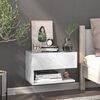 vidaXL Wall-mounted Bedside Cabinet Set of 2 High Gloss White