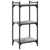 vidaXL Bookcase Grey sonoma Engineered wood, metal Medium