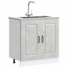 vidaXL Sink Base Cabinet Concrete Grey Engineered Wood Large