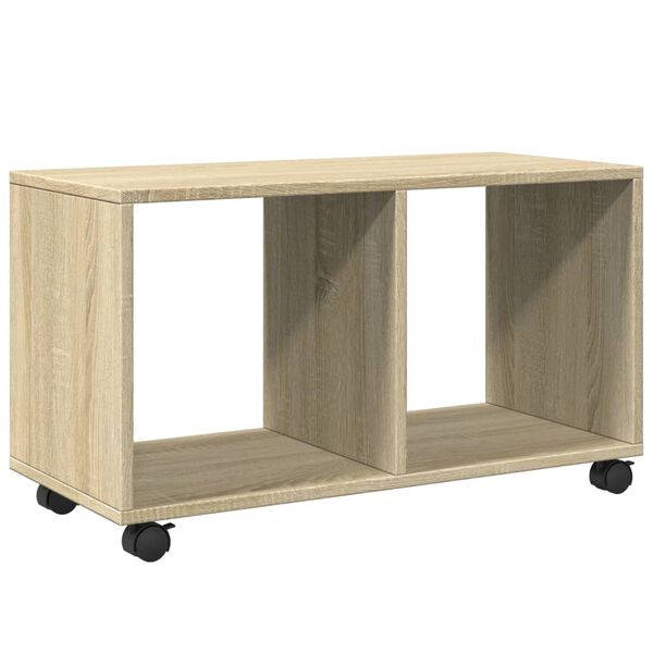 vidaXL Rolling cabinet Sonoma oak Engineered wood 28.3 x 13.0 x 16.7 in