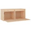 vidaXL TV Cabinet Set of 3 Natural Wood Solid Pine Wood Medium