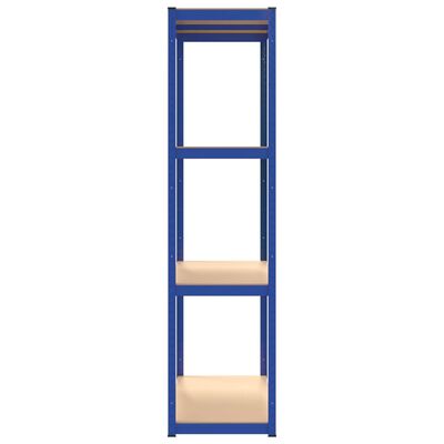 vidaXL 4-Layer Shelves 4 pcs Blue Steel&Engineered Wood