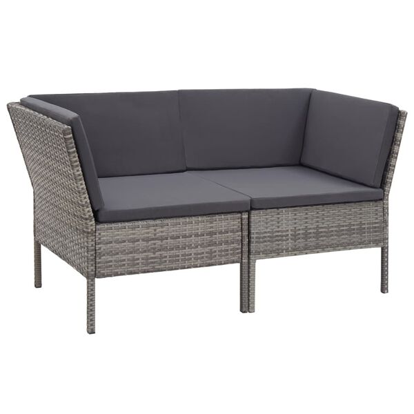 vidaXL Garden Lounge Set Grey
