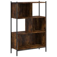 vidaXL Bookcase Smoked Oak 28.3"x11"x42.9" Engineered Wood