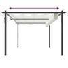 vidaXL Garden Gazebo Cream Powder-coated steel 13.1x9.8 feet Retractable