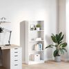 vidaXL Bookcase High gloss white Engineered wood Tall Bookcase